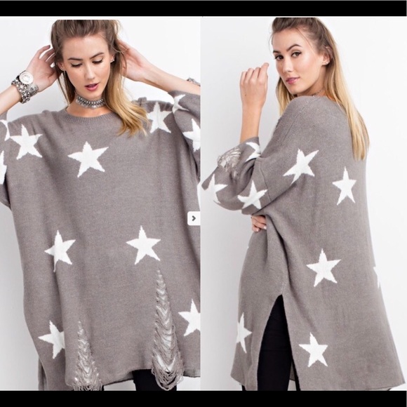 🏆HOST PICK🏆THICK & SOFT! Distressed Stars - Picture 4 of 8